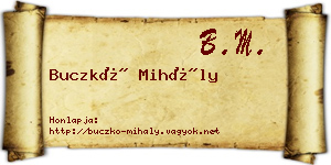 Buczkó Mihály névjegykártya